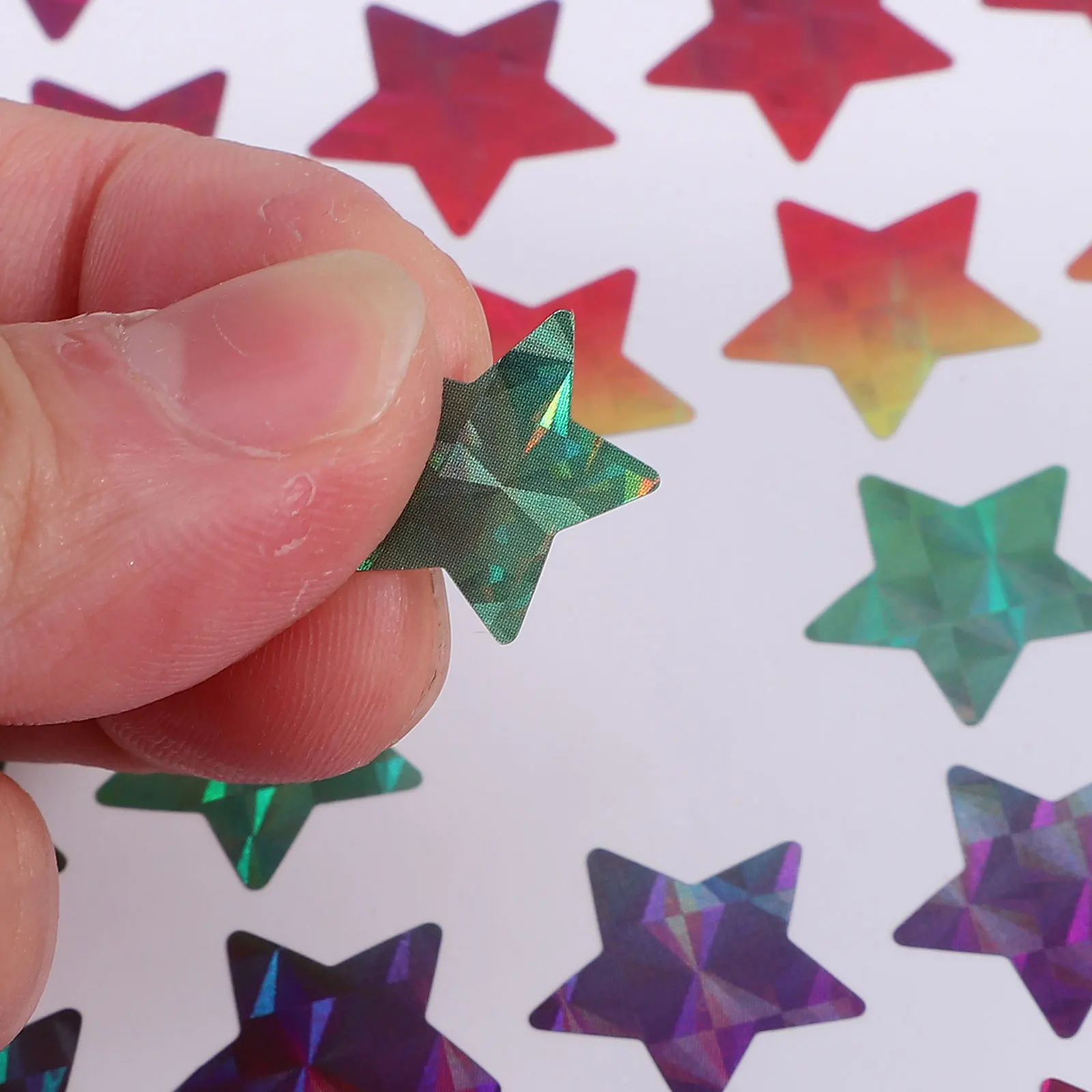 

15 Sheets Five-Point Star Stickers Kindergarten Reward Stars for Kids Students Motivational Rewards Incentive Classroom Stickers