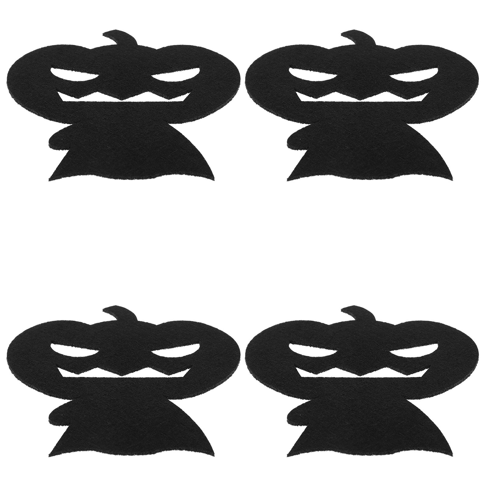 

4Pcs Pumpkin Coasters Halloween Horror Decor Heat Insulation Table Mats Non Slip Drink Holders Halloween Party Coasters