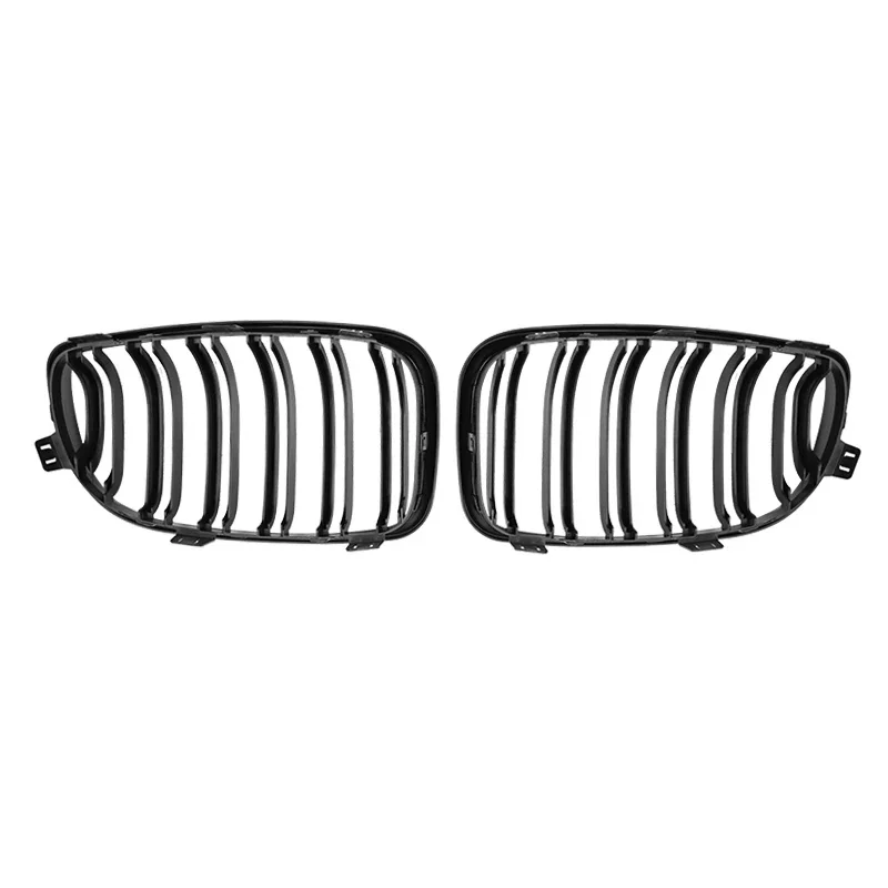 For BMW E81 E87 E82 E88 128I 130I 135I Car Front Bumper Kidney Grille Racing Grills Grilles Gloss Black Dual Slats Grill 07-11