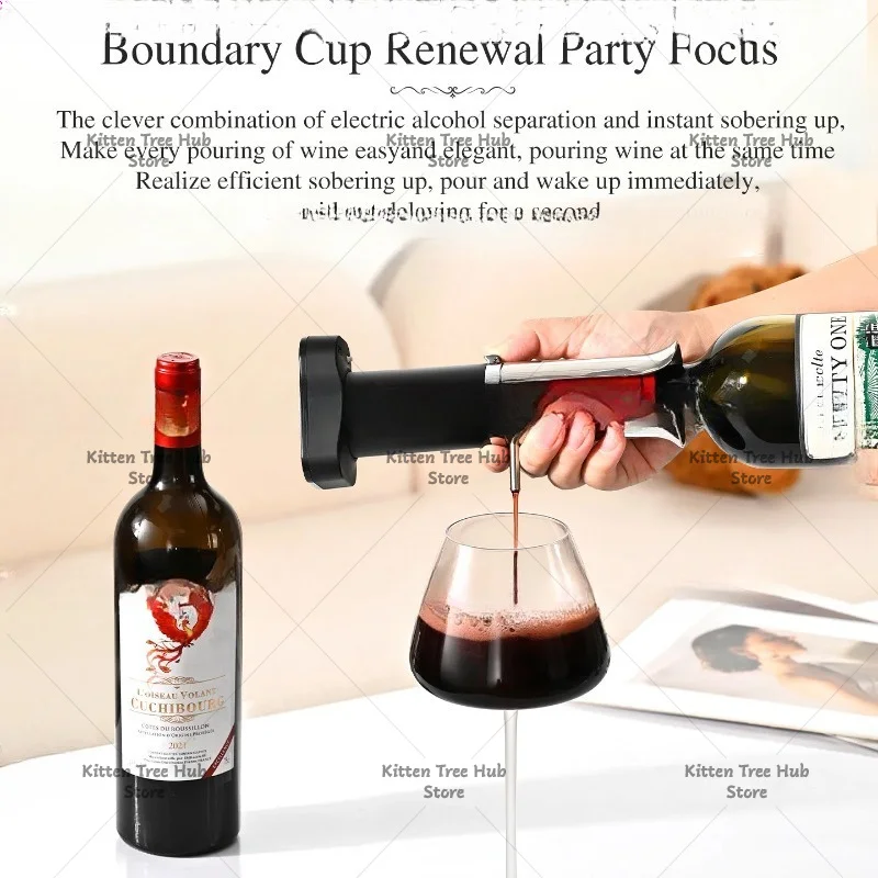 Electric Wine Sparkler Three-in-one, Built-in Pouring Jug, Decanter, Fresh-keeping System Vacuum Sealing