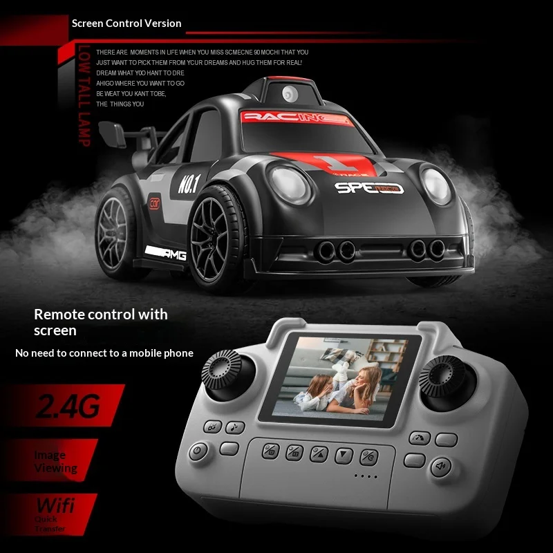 

Универсальная 6-литровая мини-машинка на радиоуправлении в стиле Q с HD-камерой, управлением с экрана, дрифтом, музыкой и интерактивными функциями для детей