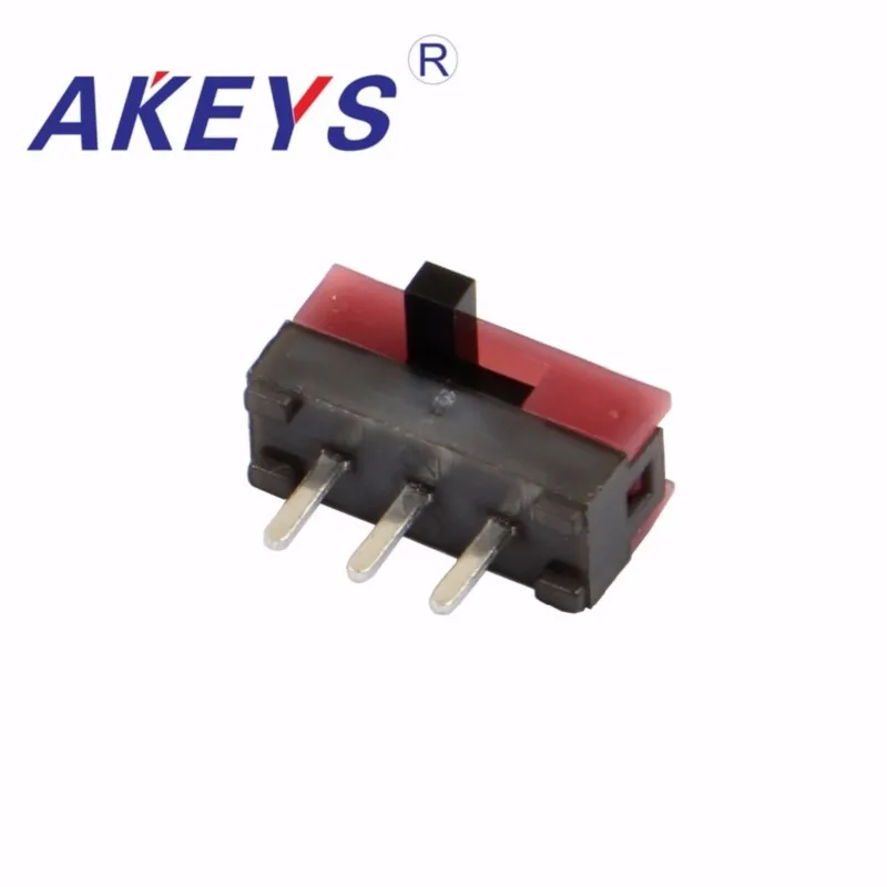 10PCS MSK-12D05 G2.5 MINI slide switch 1P2T SPDT side insert 3 pin DIP micro slide switches
