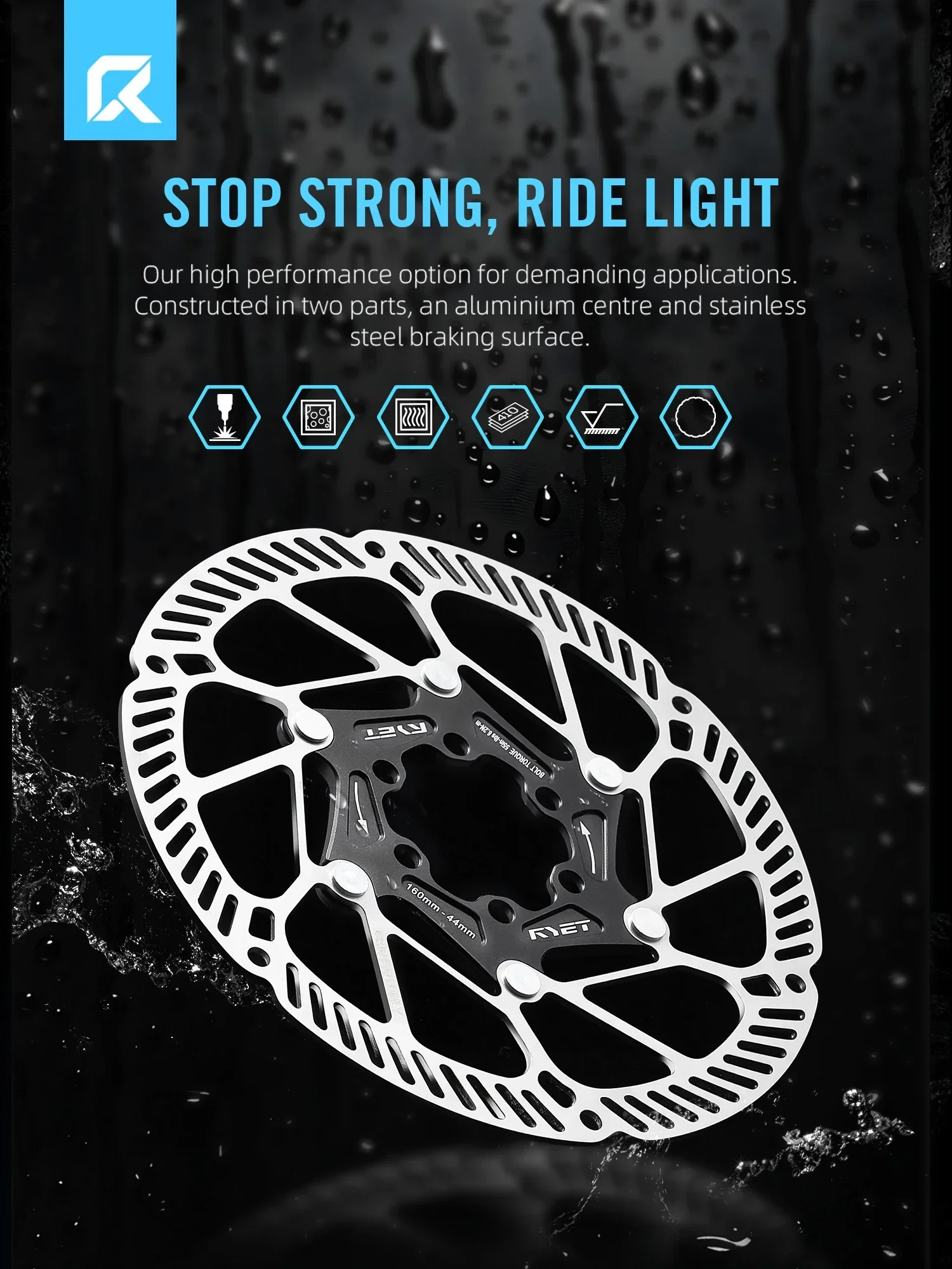 AliExpress RYET Floating Bicycle Disc Brake Rotor 140mm/160mm 6 Bolt&Center Lock MTB Stainless Steel for Mountain Road Bike Cycling Parts