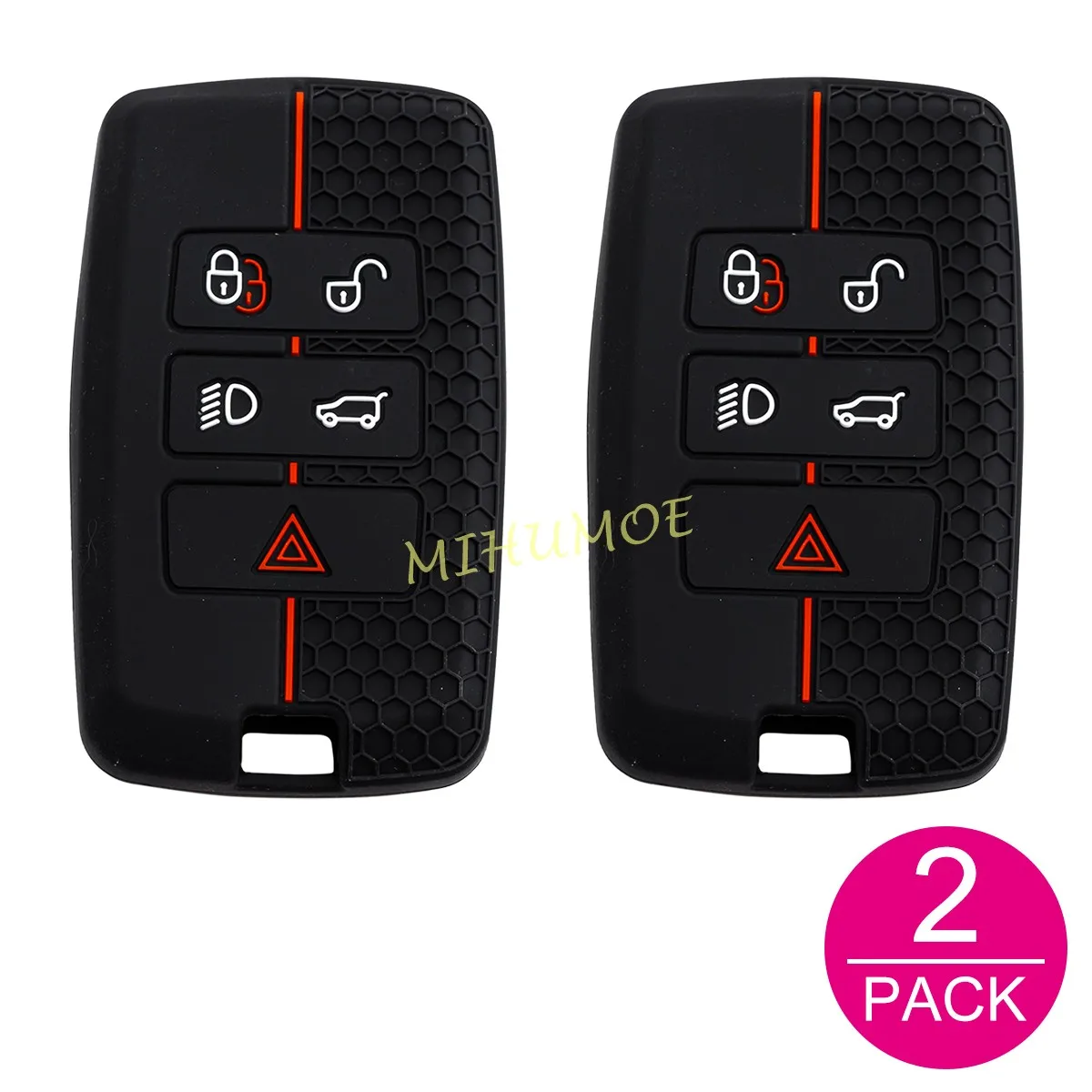 Siliconen Auto Afstandsbediening Sleutel Case Cover Sleutelhanger Ring Voor Land Rover Discovery Defender Range Rover Sport Evoque Velar Jaguar XE XF