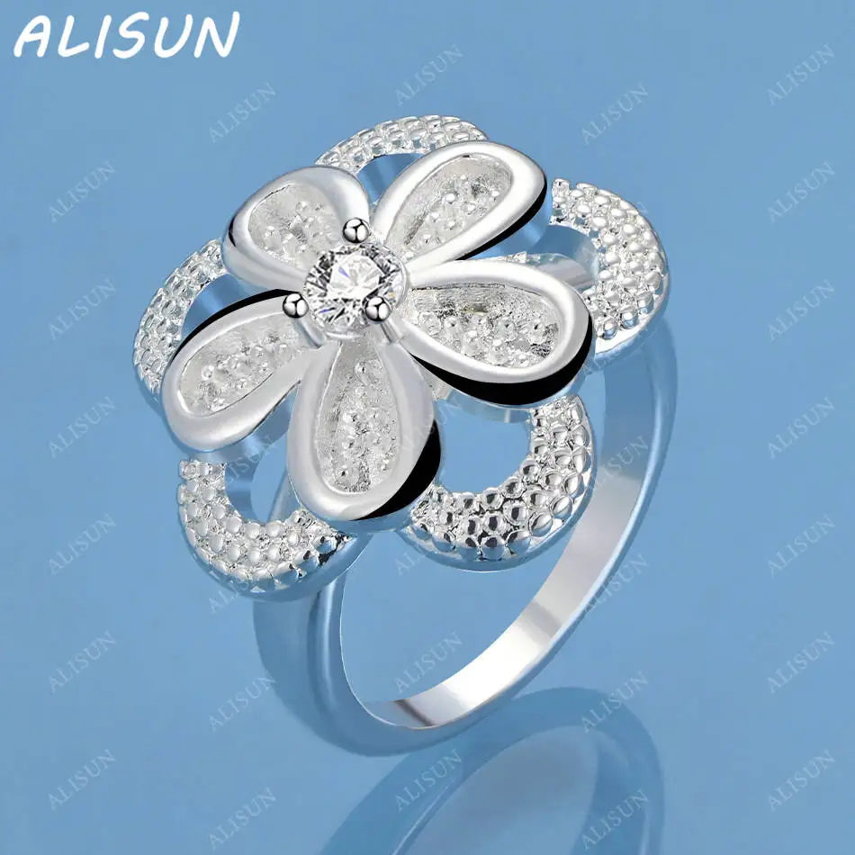 

ALISUN 925 Sterling Silver Designer Zircons Heart Ring For Women Fashion Jewelry Charm Grace Noble Wedding Accessories