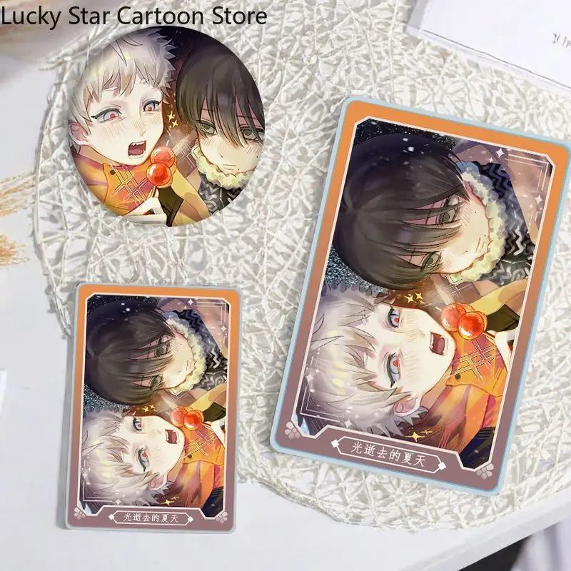 Game Cosplay The Summer Hikaru Died Indou Hikaru Tsujinaka Yoshiki  Acrylic Brick Flowing Sand Mahjong   Halloween Gift Badge
