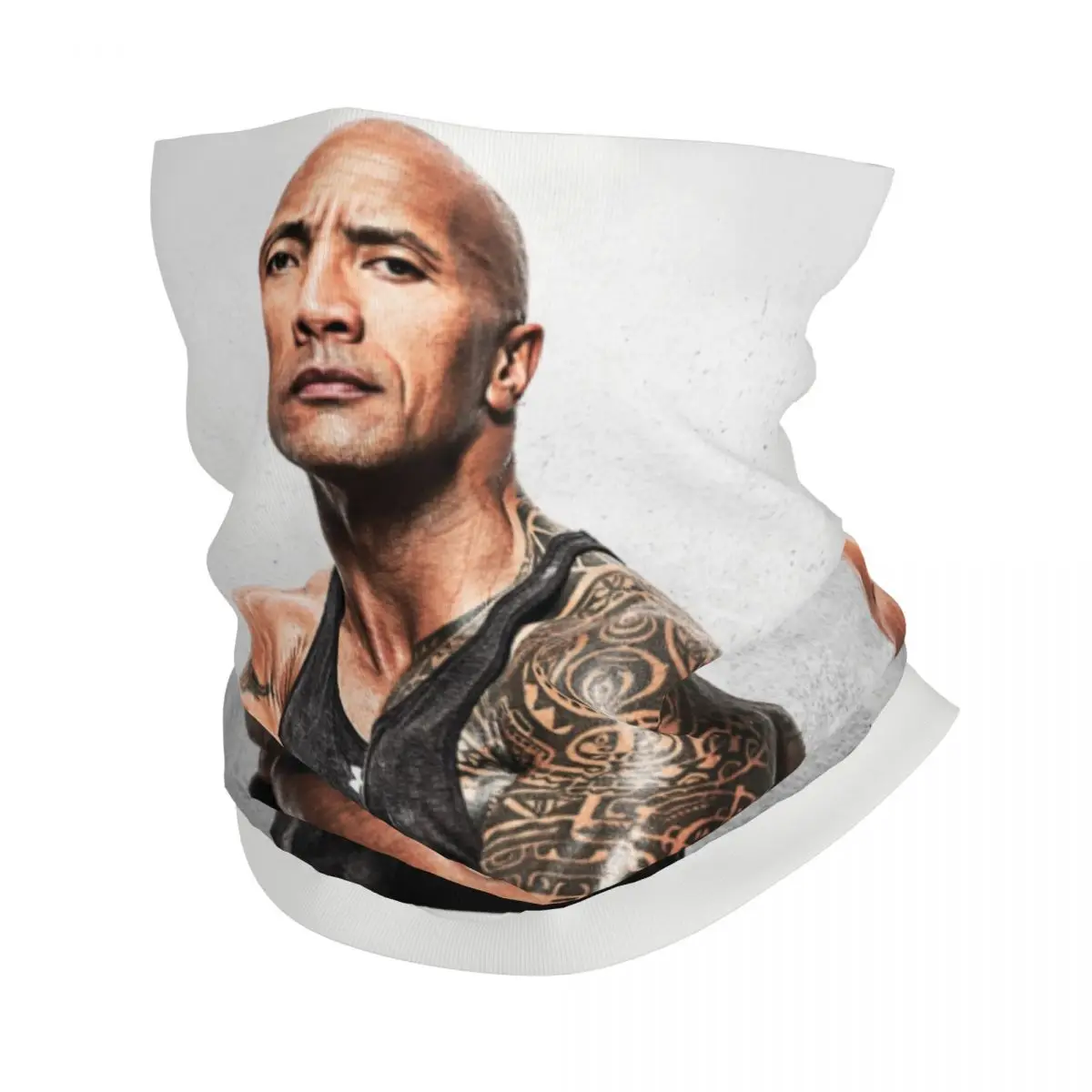 Пользовательские гетры The Rock Face Dwayne для мужчин и женщин с защитой от ультрафиолета, зимний знаменитый шарф-бандана актера Джонсона для езды на велосипеде