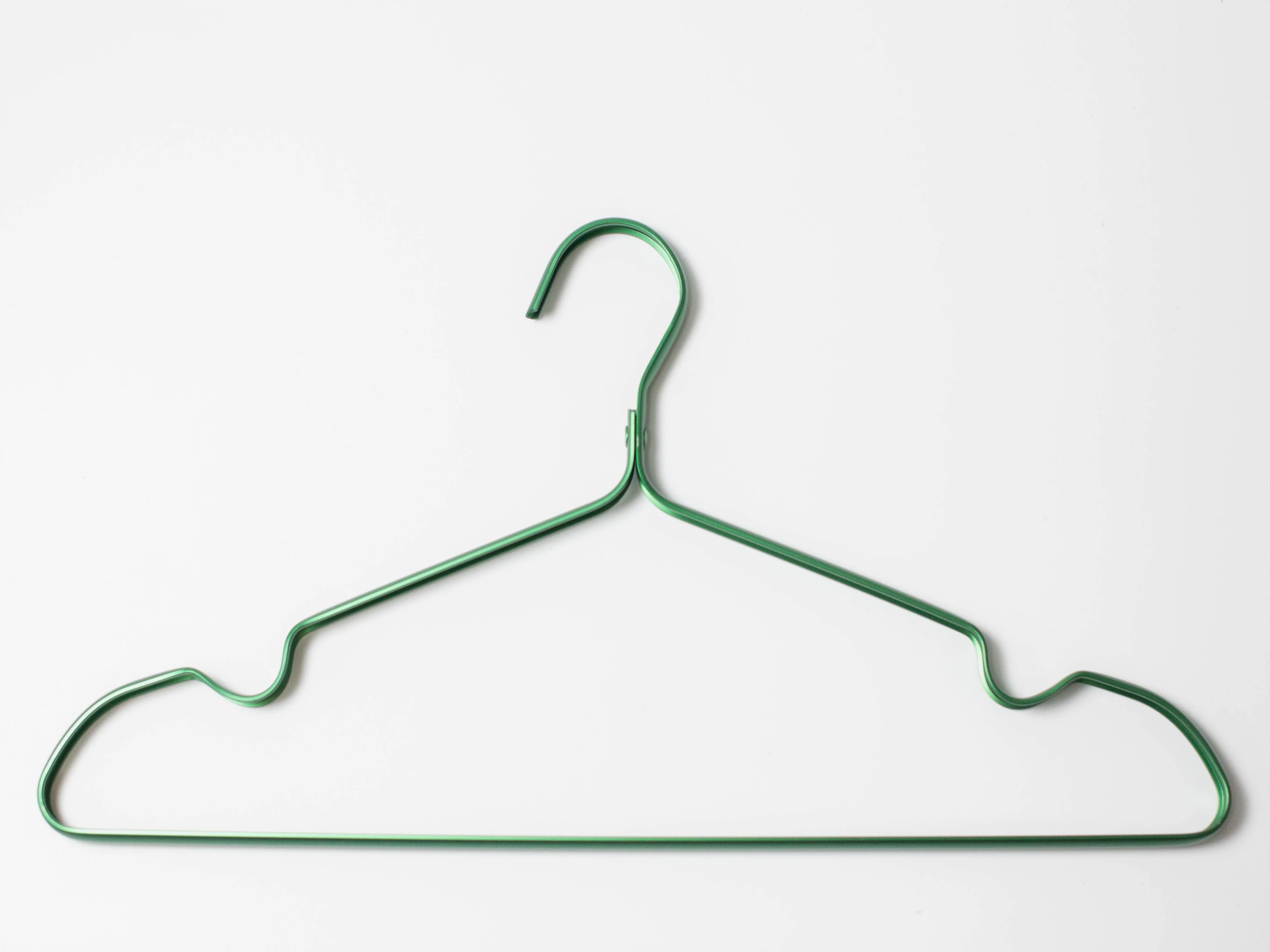 

10 PCS Metal Clothes Hanger Green Suit Coat Garment Anti Slip （DN-6610B-GRN）