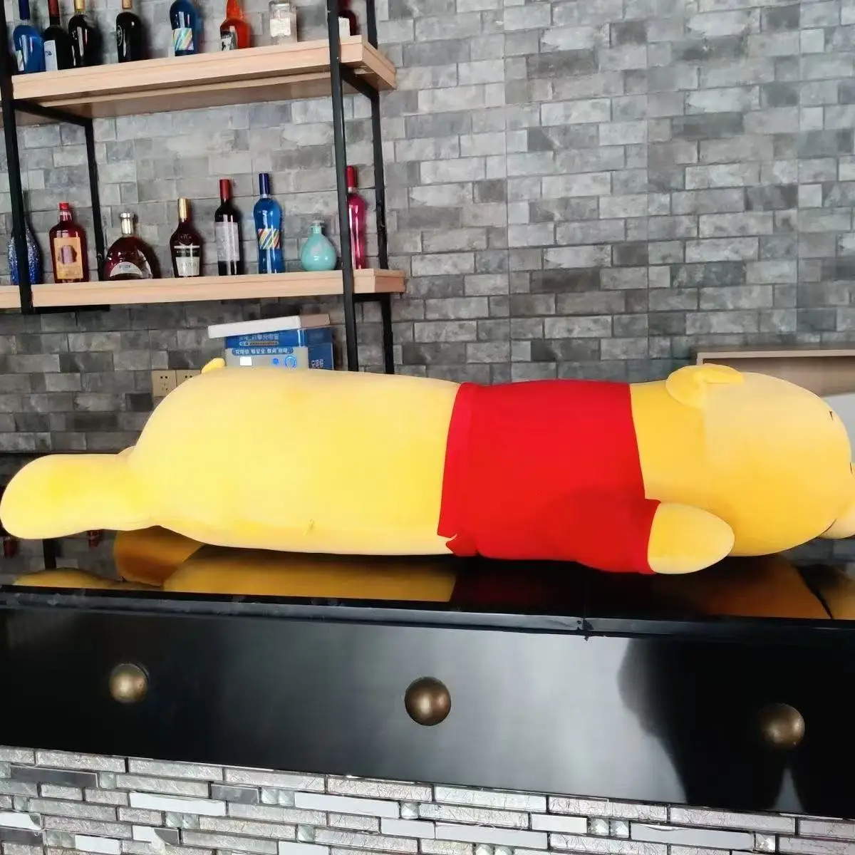 

160cm Anime winnie the pooh bear Stuffed Plush Toy Animal Doll Room Ornament Bed Sofa hold pillow kids Birthday Christmas Gift