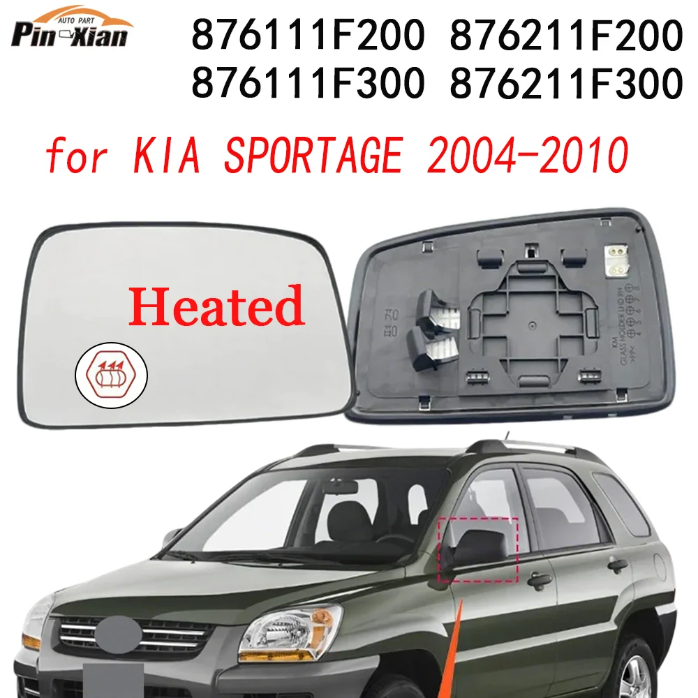 

Rearview Mirror Lens for KIA SPORTAGE 2004 2005 2006 2007 2008 2009 2010 87611-1F200 87611-1F300 Side Heated Wing Mirror Lens