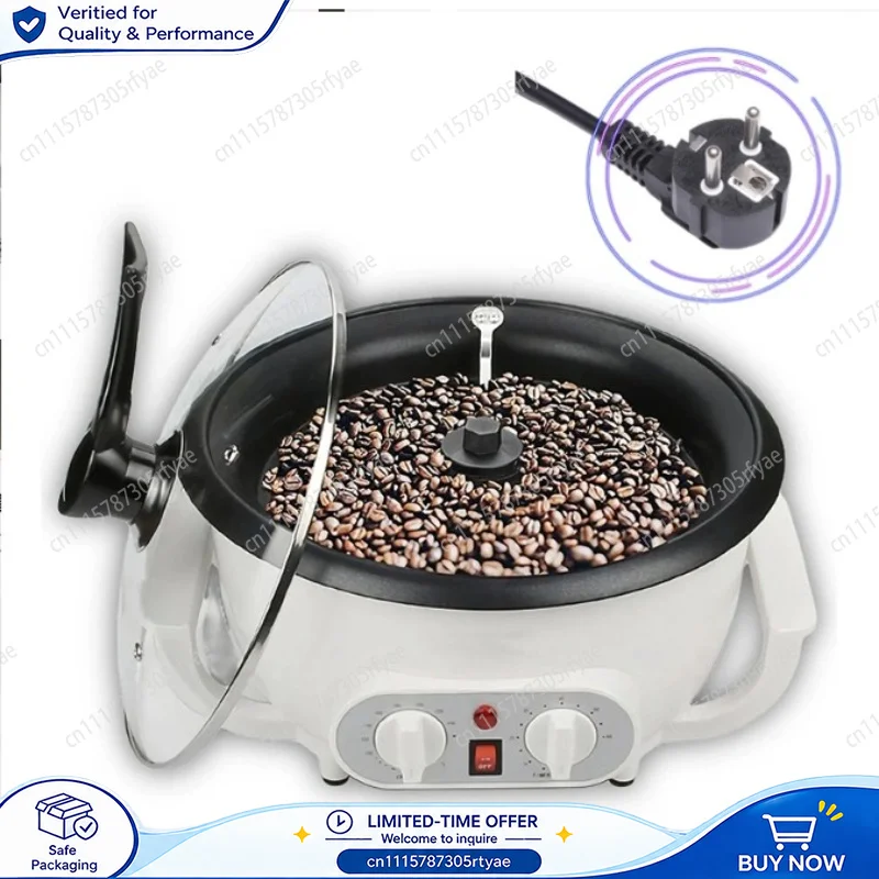 Electric Coffee Bean Roaster Machine Coffee Roasting Dryer Baking Stove for Home Coffee Beans Peanuts Popcorn Grain