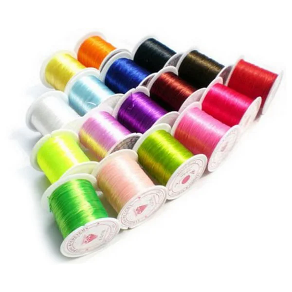 

0.8mm Diameter White Nylon Elastic Beading Thread Wire Coil Transparent Crystal for Bracelet Necklace Jewelry DIY Accessories