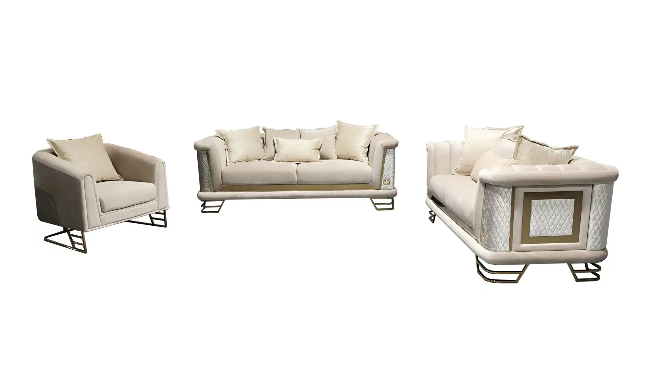 

# Indoor Velvet Upholstery Soft High End Sofa Set Home Living Room Furniture