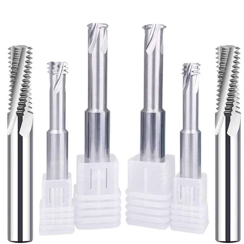 CNC60HRC シングル/スリー/フルフルートねじフライスカッター M1M1.4M1.6M2M2.5M3M4M5M6M8 M10M12M14M16M18M20M24 アルミ用
