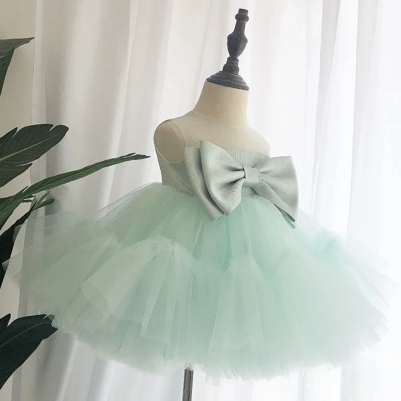 Children's Dress Pettiskirt Baby Full-Year Birthday Dress Flower Girl Wedding Dress Girl Host Costume for Piano Performance Wint