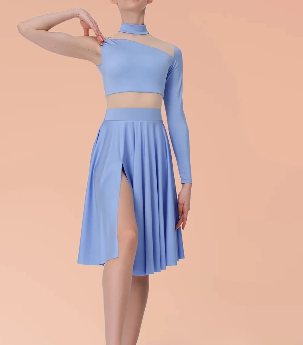 Nieuwe danskostuum professionele jazzdansjurk