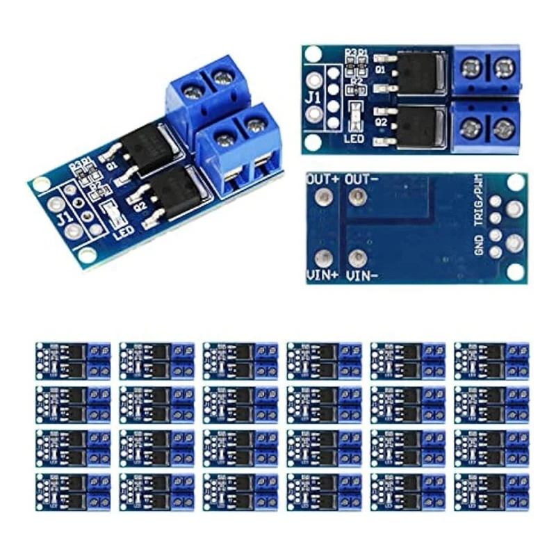 30PCS MOS Transistor Driving Module Trigger Switch DC5V-36V 15A(Max 30A) PWM Adjustment Electronic Switch Control Board Durable