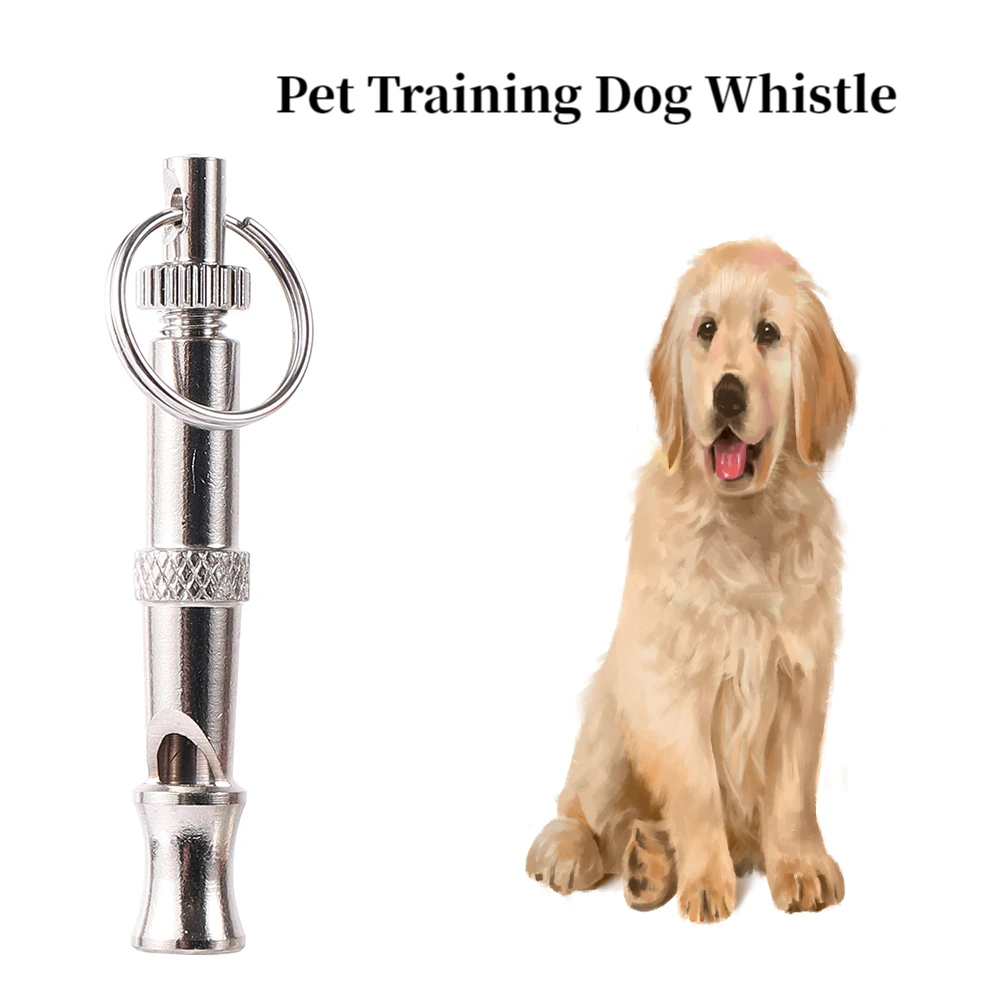 1PC Training Puppy Pet Dog Whistle Two-tone Ultrasonic Flute Stop Barking Ultrasonic Sound Repeller Cat Keychain