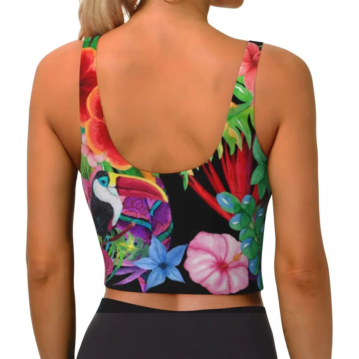Quick Dry Sports Top Hawaiian Beauty Camping Outdoor Removable Pad Top