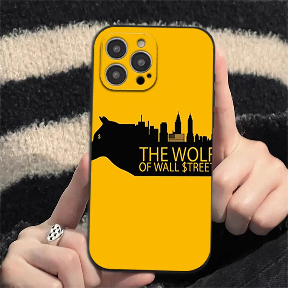 The movie T-The Wolf of Wall Street Phone Case for iPhone 12 11 13 14 15 16 Max Pro Plus Black Soft Silicone shell image 6