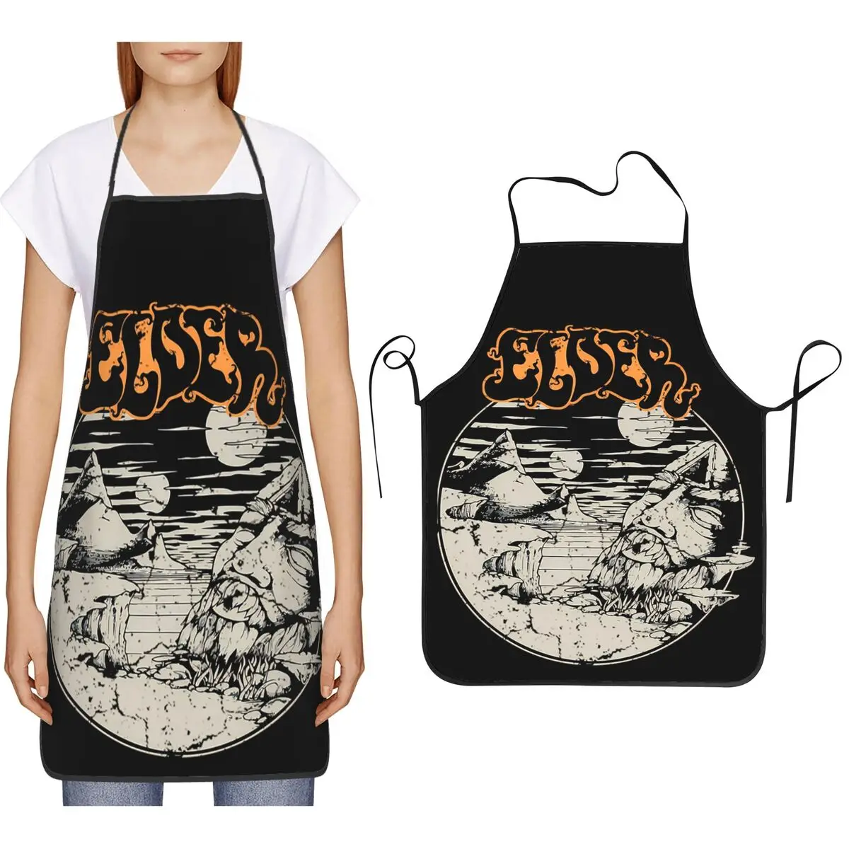 

Фартук El.der Ba.nd для шеф-повара, приготовления пищи, выпечки, нагрудник без рукавов, кухонный сарафан для чистки для женщин и мужчин, рисование