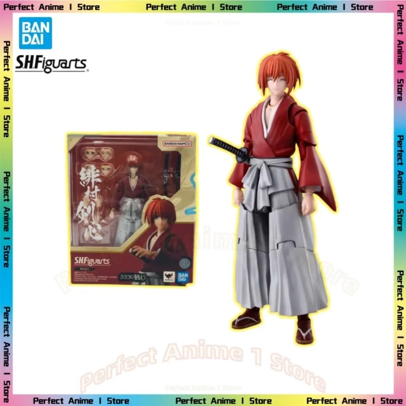 

In Stock Bandai SHF ROKE KINK HYUMU KINKE KINKE Meiji Swordsman Romantic Tattoo Action Doll Gift Model Collection