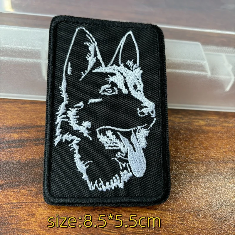 German Shepherd Embroidered Tactical Patches Hook&Loop Emblem Military K9 Goggles Dog Morale Badge Backpack Stickers