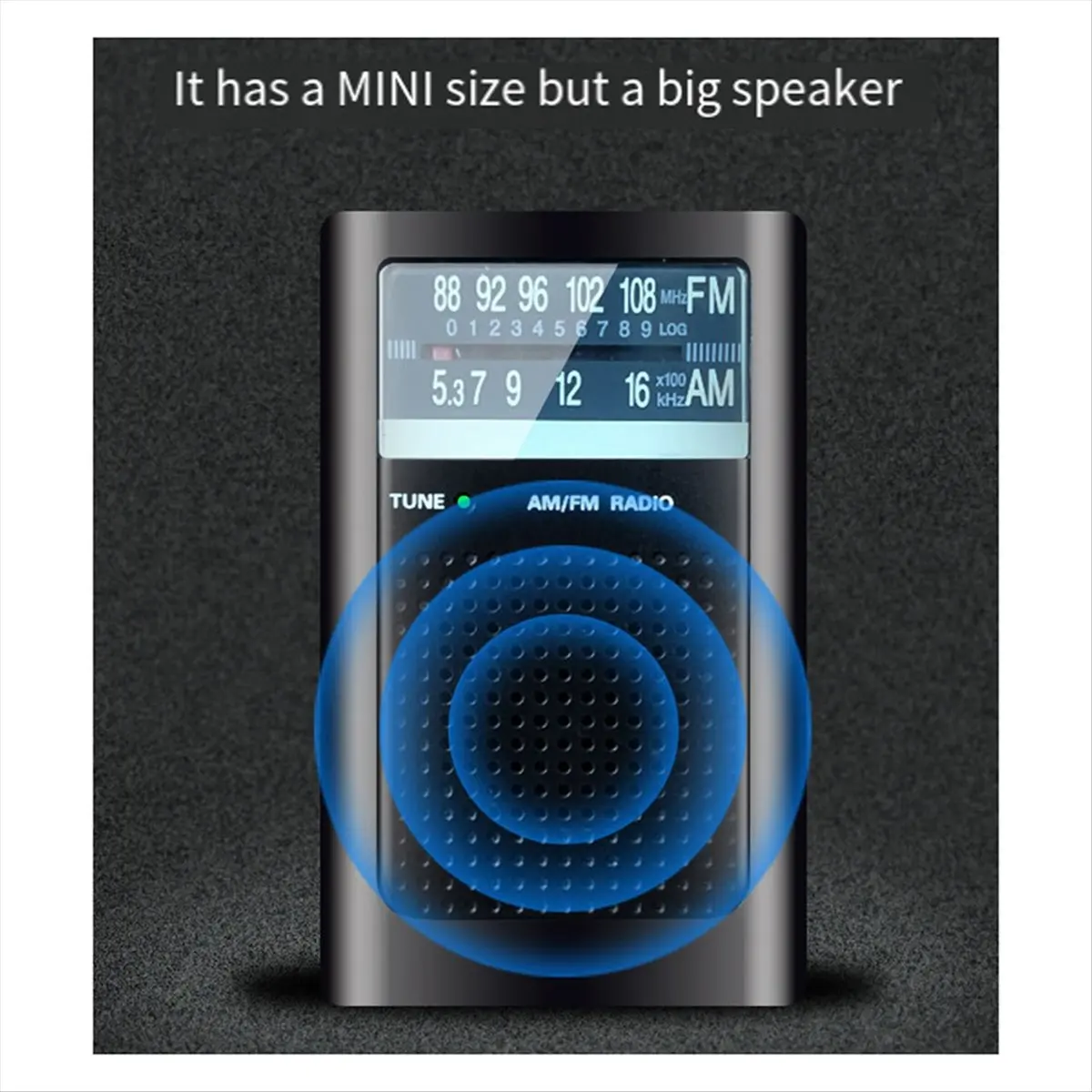 Top Sale Portable AM/FM Radio Emergency Weather Radio with Built-in Antenna Loud Speaker Ideal Gift for Elderly Pocket