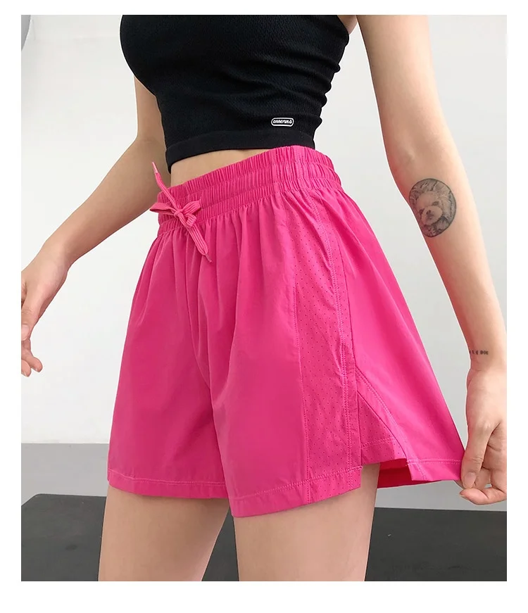 Hochgeschnittene, schnelltrocknende Sportshorts für den Sommer, Sportbekleidung, Fitness- und Yoga-Kleidung, Damen-Lauf- und Radfahrshorts, Workout-Kleidung – Detail 2