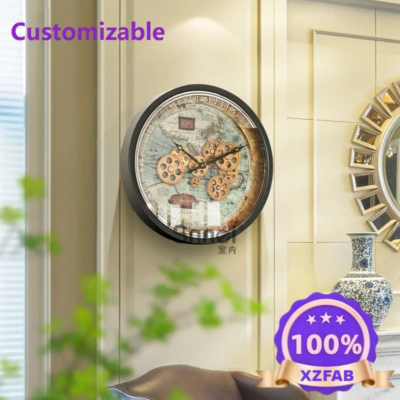 Factory Direct 2026 Fashion Design Clock Wall Digital Minimalist Restaurant Kitchen Wall Watch Cute Aesthetic Wooden Horloge Mur
