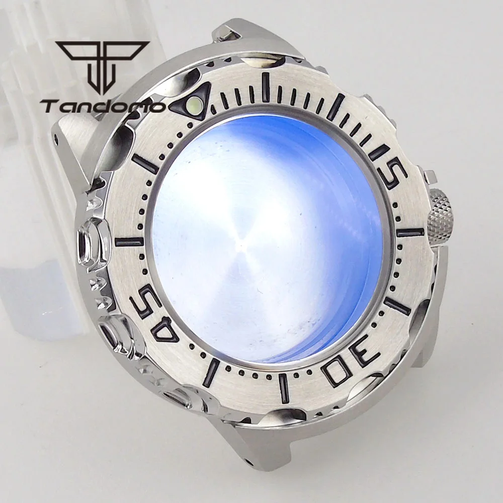 

42mm Stainless Steel Monster Watch Case 200M Waterproof AR Sapphire Crystal 3.8 Screw Crown Fit NH35A NH36A Automatic Movement