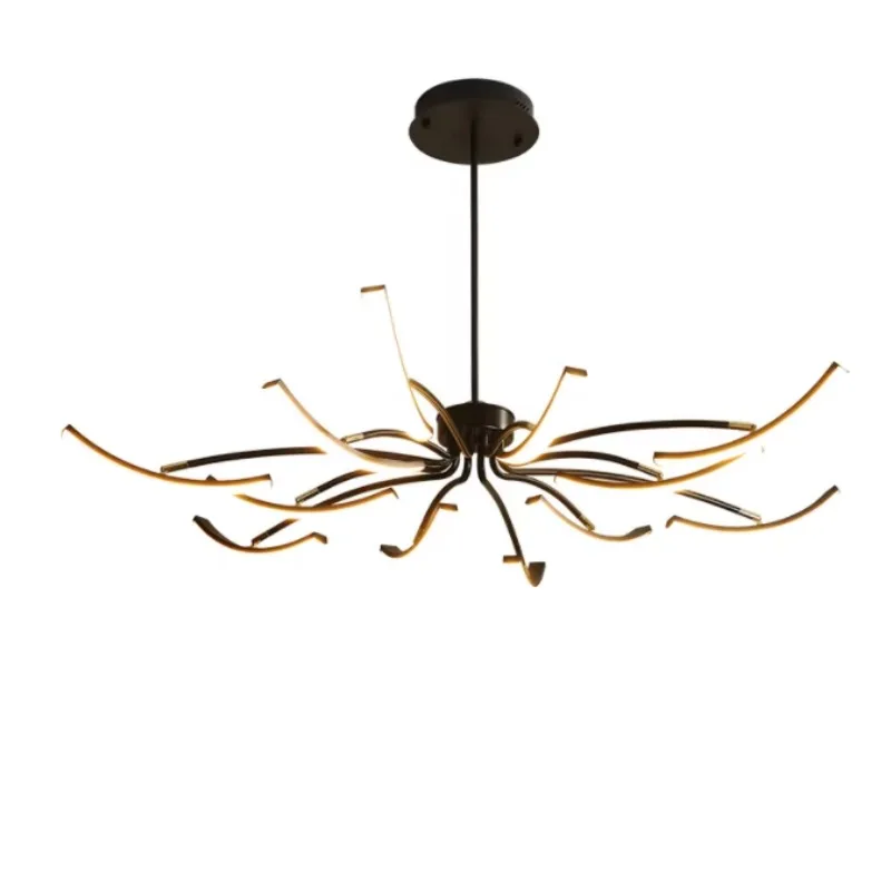 Foldable Chandelier Light Emitting Diode Simple Bedroom and Living Room Dining and Hanging Modern Light Ceiling Chandelier