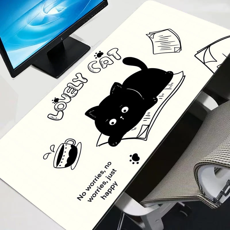 

Коврик для игровой мыши, коврик для геймеров, настольный коврик с HD-печатью, коврик для клавиатуры, коврик с изображением черной кошки, коврик для компьютерного стола, аксессуар для компьютера, коврик для мыши