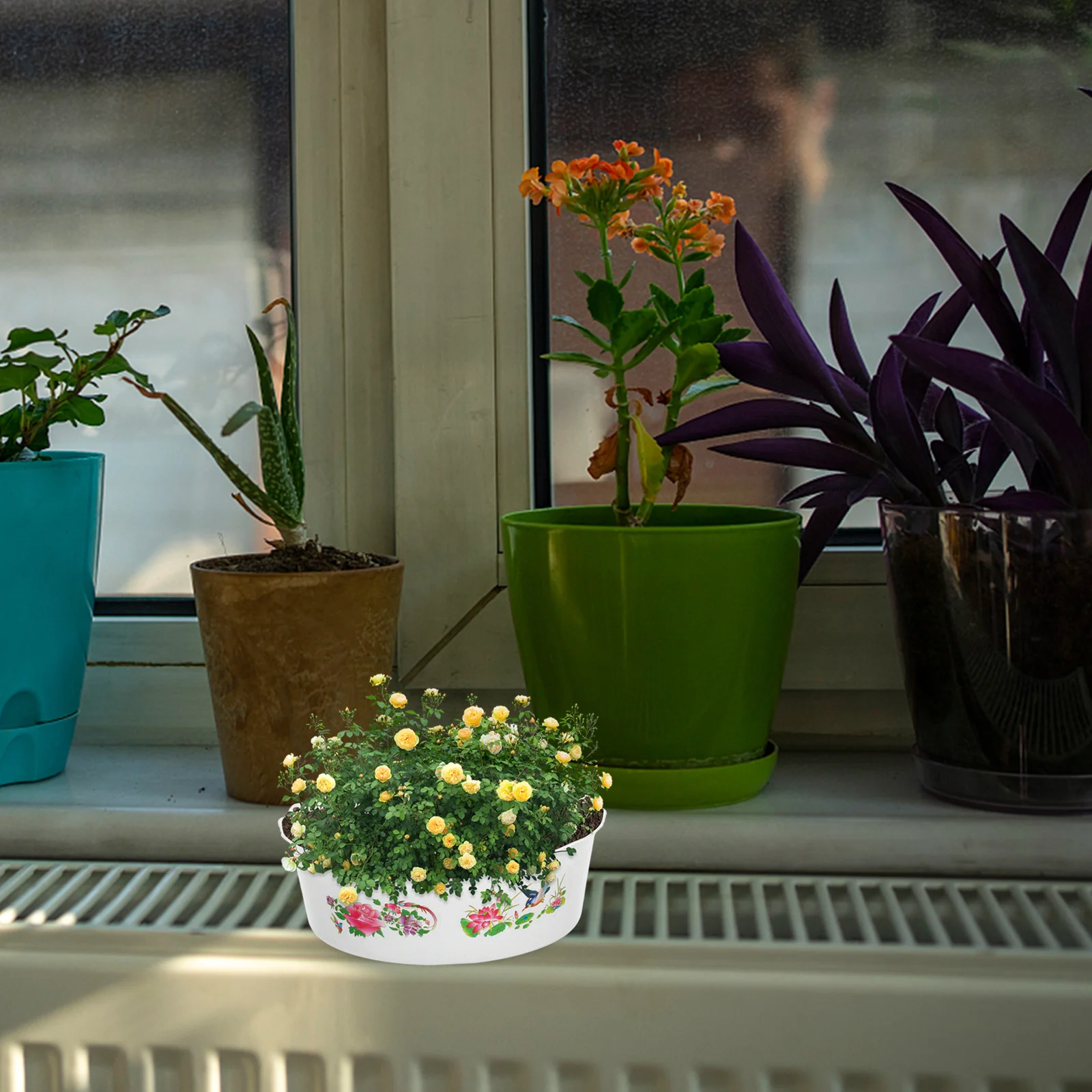 

3pcs Hydroponic Flower Pot Large Deep Plastic Planter Water Lily Daffodil Bowl Lotus Foliage Container Storage Basin Round