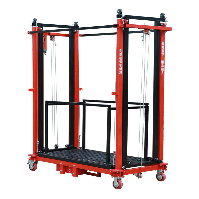 Hot Sales 300kg/500kg Electric Scaffold Machine Table 2-12m Foldable Portable Lifting Platform New Electric Scaffolding