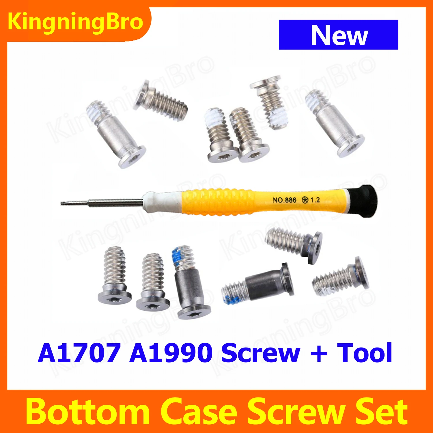 New Bottom Case Screw Screws + Screwdriver For Macbook Pro A1707 A1990 2016 2017 2018 2019 Silver / Space Gray