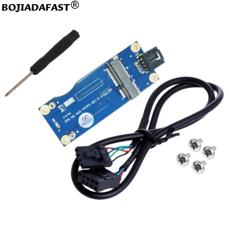 USB 2.0 9PIN Header to Mini PCIe PCI-E MPCIe Wireless Adapter 1 SIM Card Slot For 3G 4G LTE WWAN Module GSM Modem