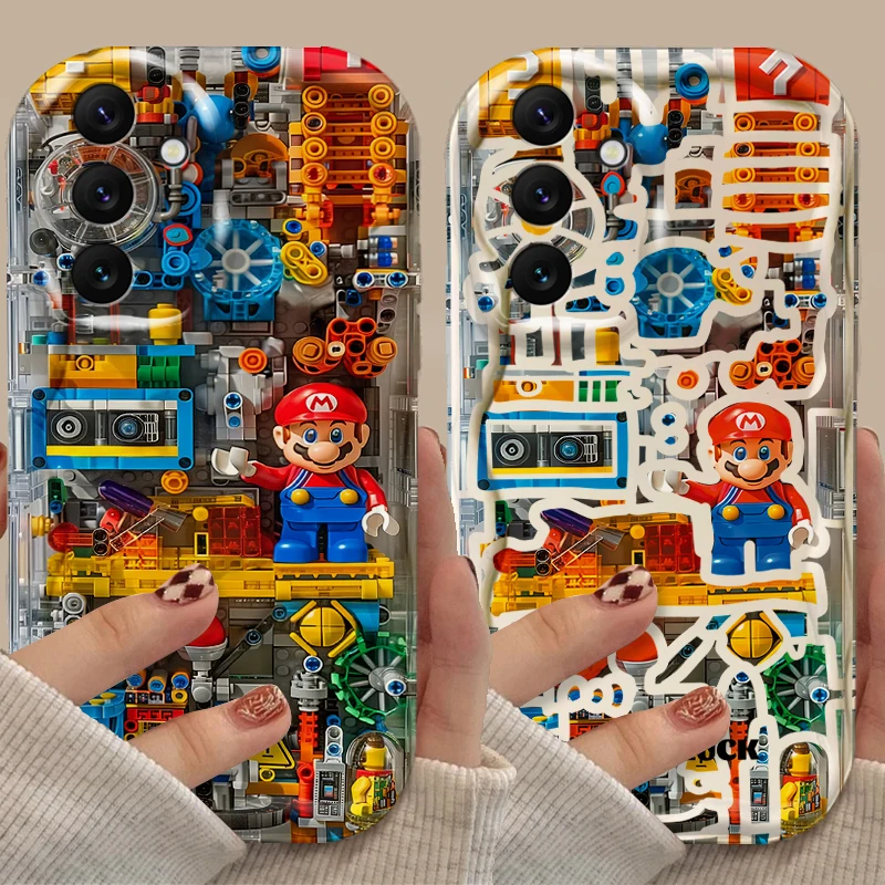 Super M-Marios Bros Phone Case For Samsung Galaxy A25 A55 A35 A15 A16 A05 A05S A06 S24 Ultra S23 S22 Plus S21 S20 FE Soft Cover