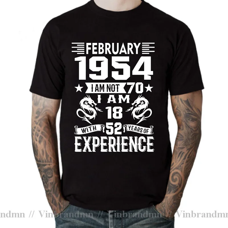 I'm 18 with 52 Year of Experience Born in 1954 Nov September Oct Dec Jan Feb March April May June July August 50Th Birth T Shirt