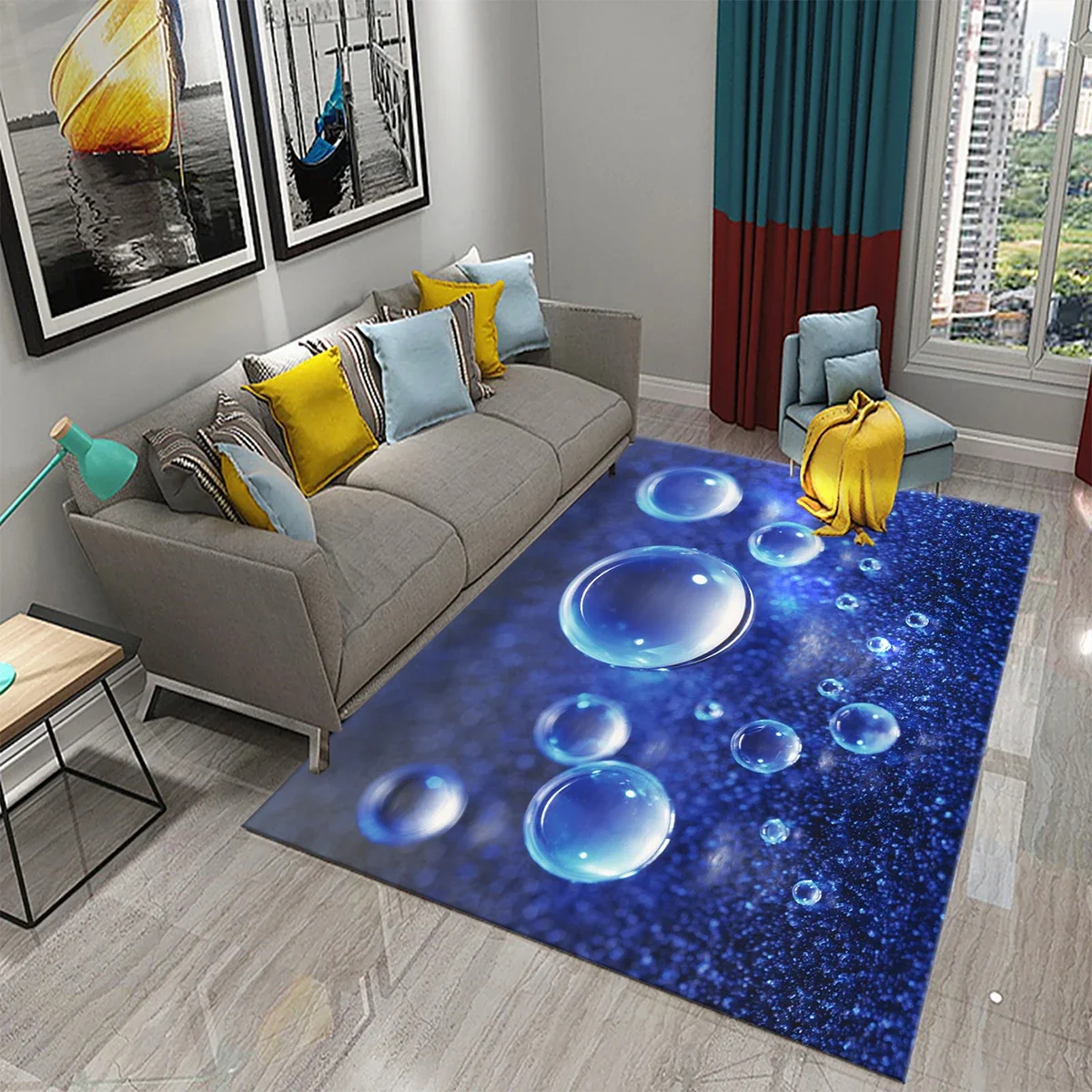 Colorful Glass Ball Carpet Modern Creative Decor Rugs for Home Living Room Floor Mats Bedside Sofa Non-slip Area Rug Bedroom Rug