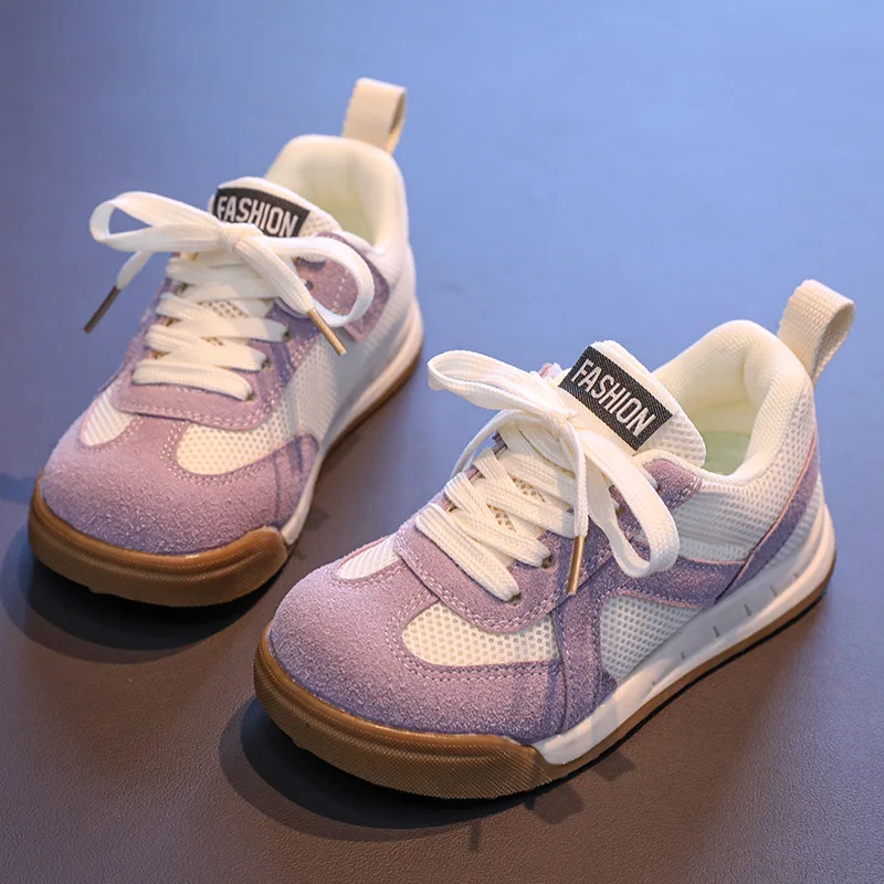 Children's Sports Shoes Spring Autumn New School Girls Sneakers Causal Unisex Kids Fashion Mesh Boys Basketball Shoes Breathable