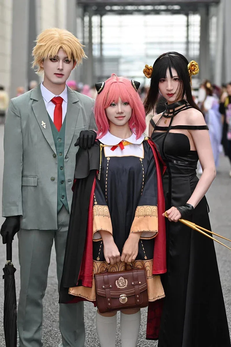 CosplayAnime Spy X disfraz de Cosplay familiar Yor Forger vestido Sexy Loid Forger traje verde claro Anya Kawaii traje fiesta de Carnaval W
