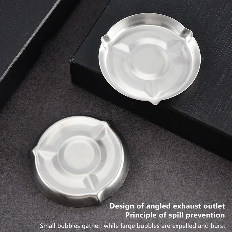 Stainless Steel Pot Watcher Disc Kitchen Essential Prevent Pasta Soups Milk Boiling Over Boil Control Disc For Home Cookers