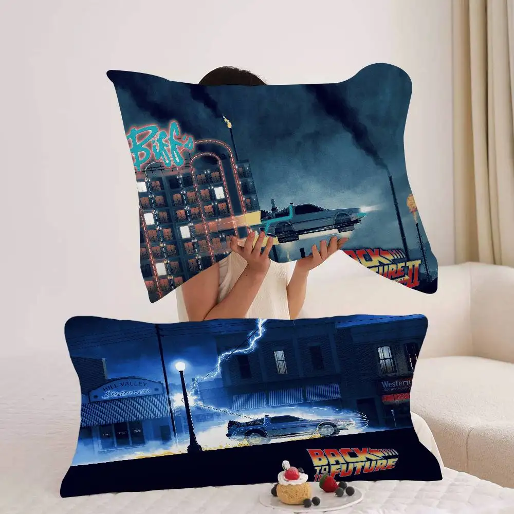 Classic Movies Back To The Future Quick-Dry Polyester Pillowcase for Adult Women, Anti-Oil, Non-Slip, Sweat-Absorbent, Home Use