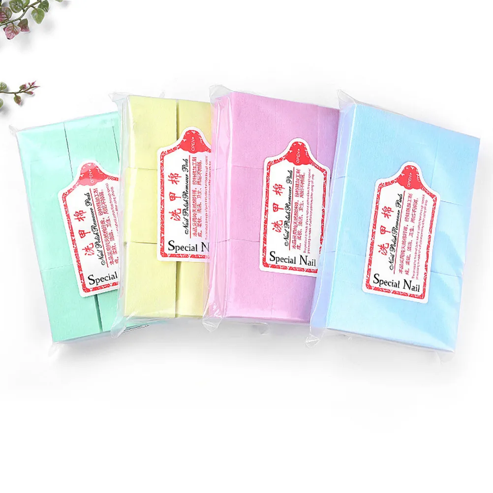 4 Bags Manicure Cleaning Pads Premium Soft Strong Nail Wipe Patch for Polish Remover Gel Acrylic Nails Dust Removal Makeup