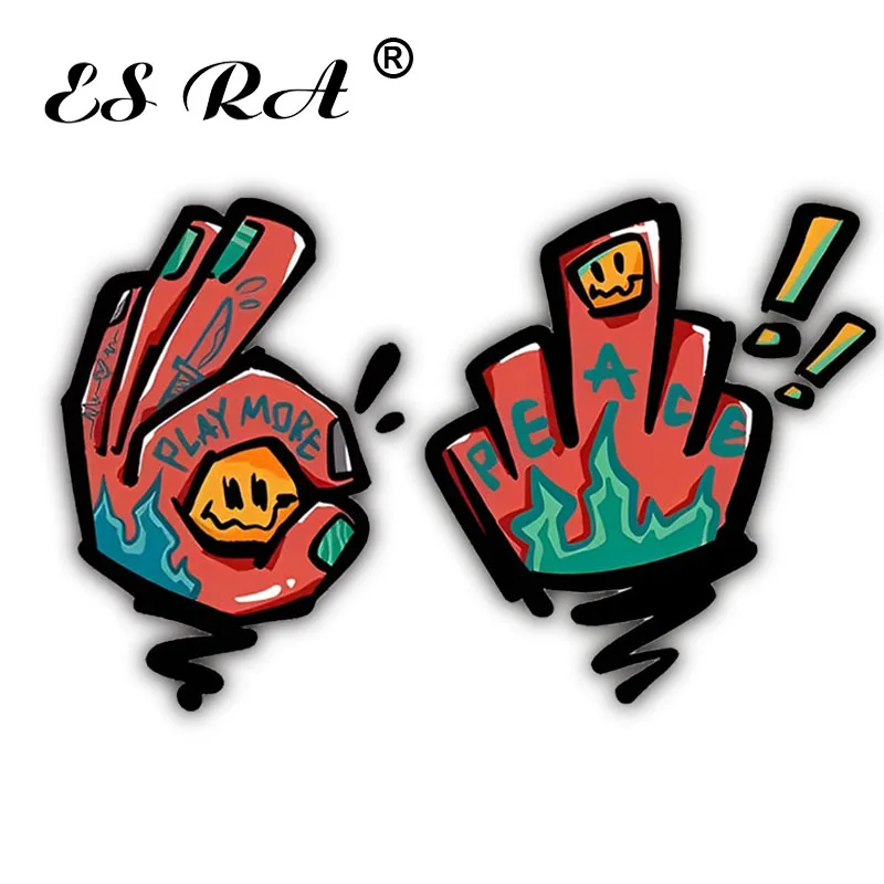 

Car Reflective Decals Graffiti OK Middle Finger Smiley Face Creative Stickers Waterproof Pegatinas for Car Motor Motorcycle Body