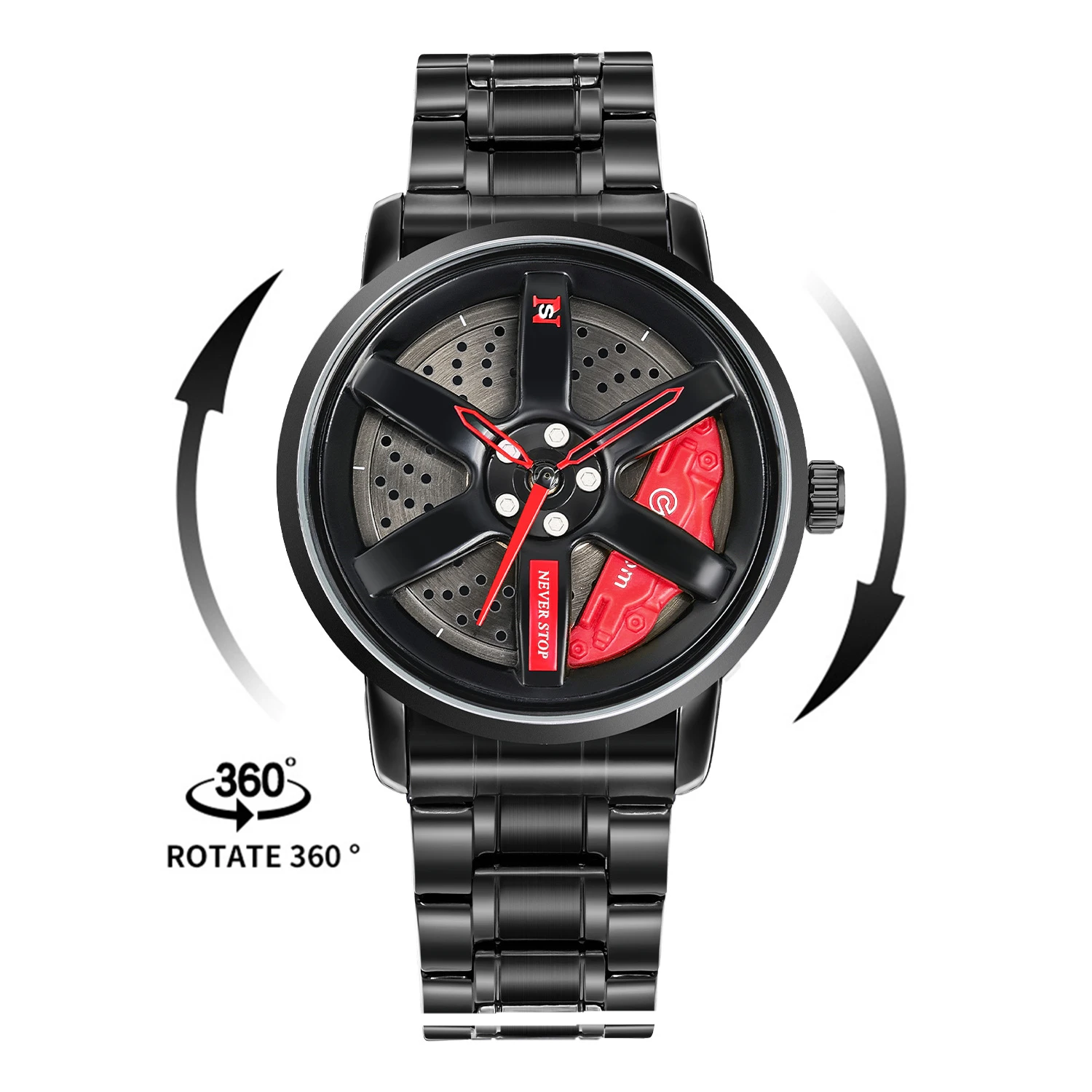 

2025 3D Super Car Wheel Men Watches Quartz Waterproof Sport Rim Hub Wheel Wristwatch Car Quartz Men's Watches Relogio Masculino