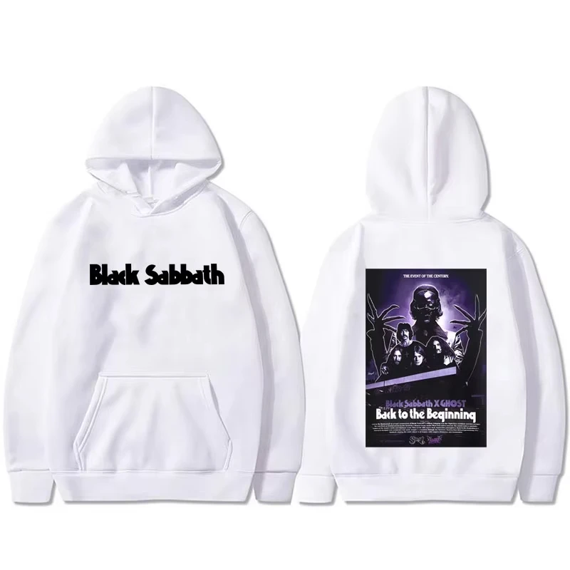 Толстовка с капюшоном в стиле рок-группы Black Sabbath & Ghost Band Back To The Beginning Ozzy Osbourne, пуловер для мужчин и женщин, винтажная толстовка большого размера