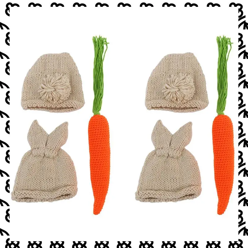 A07I 2X Newborn Baby Photography Props Infant Boy Girl Knit Photo Outfits