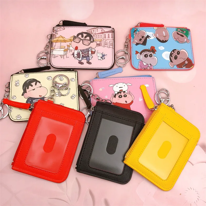 Crayon Shin-chan Anime Wallet Women Men Children Bank ID Card Holder Card Clip Bag Cartoons Cosplay Clutch Wallets Birthday Gift